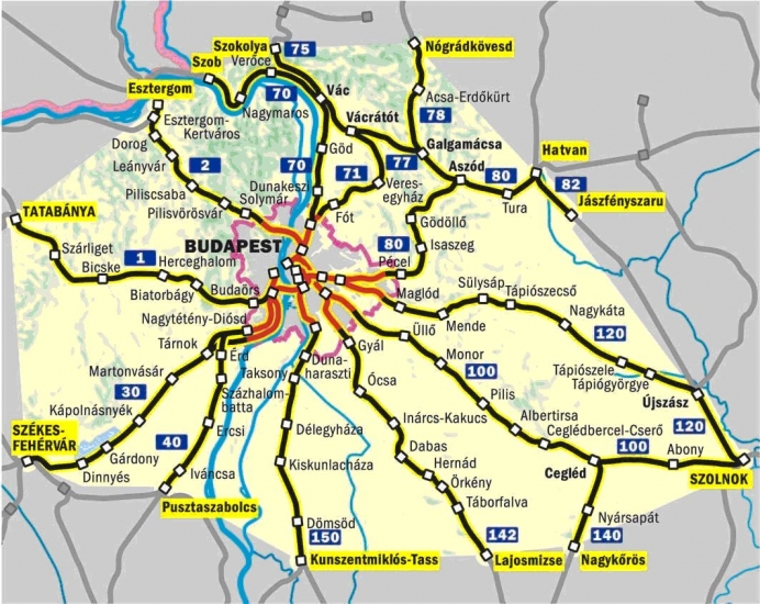 Vasúti térkép budapest